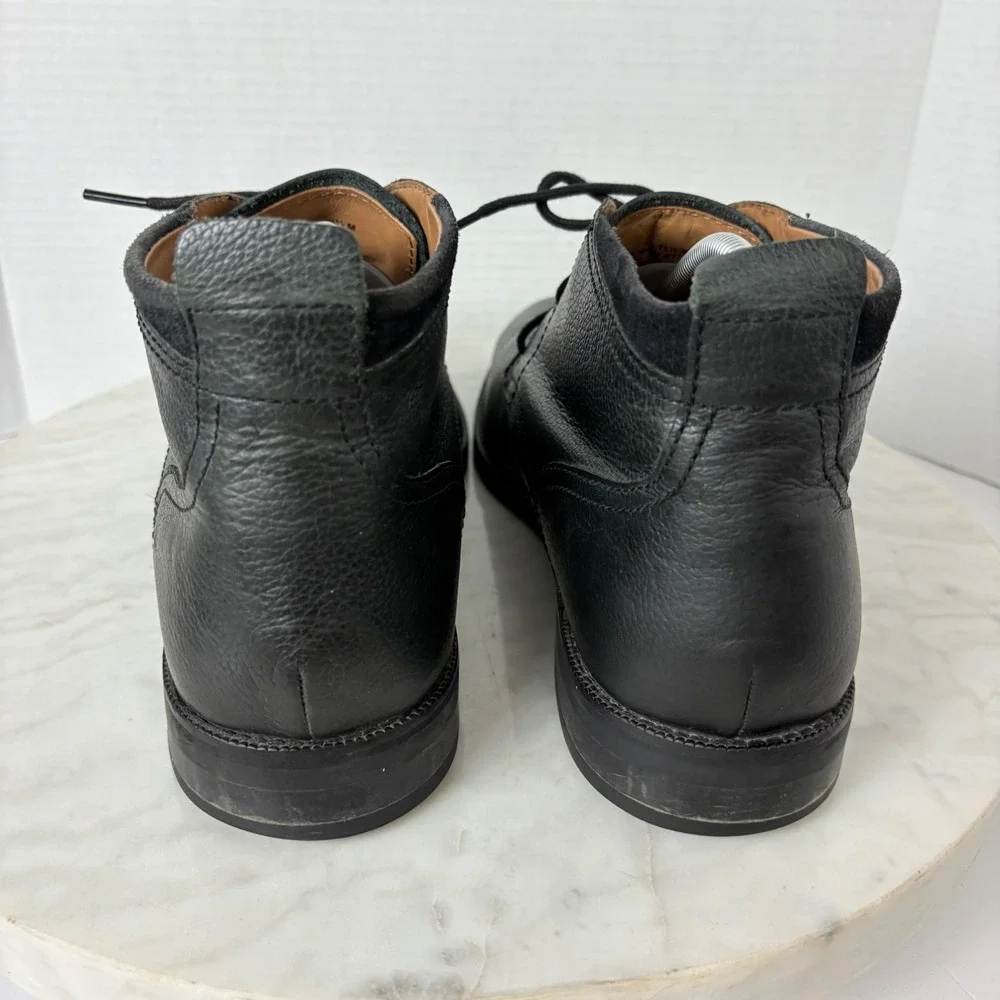 Cole Haan Men's Ankle Chukka Boots Black Leather Lace Up Dress Shoes Size 11.5M‎